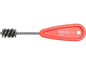 Wire brush YATO YT-63702 with PVC handle and stainless steel bristles, orange