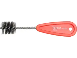 Wire brush YATO YT-63704, stainless steel bristles, PVC handle, red
