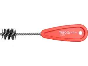 Wire brush YATO YT-63703, stainless steel bristles, PVC handle, orange