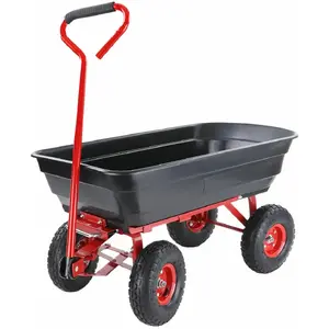 Garden wheelbarrow/dump cart AWTools AW66101 4-wheel, 75 L capacity