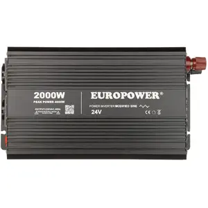 Преобразователь напряжения europower INV/24/2000/MS/S — DC 24V в AC 230V, 2000W, для бытовой и автомобильной сети