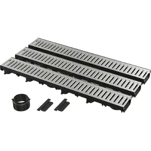 Drainage Kit Extralink AVZ112-G102 — garage drain set 3 m with DN110 socket and 2 end caps