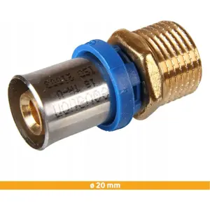 Прямая муфта Alkotest MZPZ2034 20 x 3/4" GZ PEX для водопроводных труб
