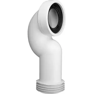 McAlpine plumbing waste elbow connection HC42 long 275 mm angled white