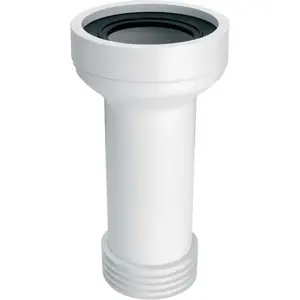 Sewer connection McAlpine WC-CON2B, straight long 260 mm, toilet outlet adapter