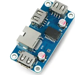 Waveshare HUB Ethernet / USB (B) — Raspberry Pi add-on with 3x USB ports and 1x RJ45 Ethernet (model WSR-20080)