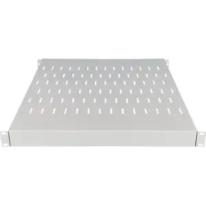 Rack shelf Alantec 19" 1U adjustable depth 500–900 mm, gray, 4 mounting points (SA-PR-19-1U-500-900-4-S)