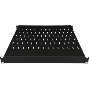 19" rack adjustable shelf Alantec 1U depth 500–900 mm, 4 mounting points, black