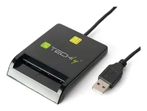 Smart card reader TECHLY I-CARD CAM-USB2TY2, USB Type-A interface, 1.2 m cable, indoor, black