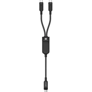 Cable 2-in-1 Acefast USB-C to 2× USB-C 100W 480Mb/s — black