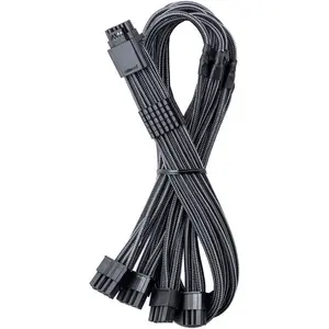 CableMod Cable extension kit C-Series Pro ModMesh 16‑pin to 4×8‑pin for Corsair Type 4/3 PSUs, carbon, 60 cm