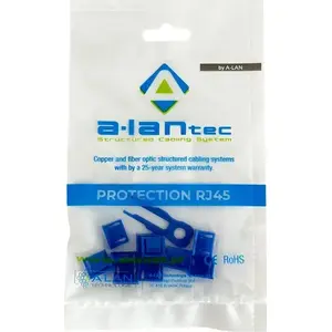 USB port lock set Alantec WT-BU-04, blue, pack of 10 locks with key