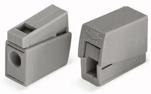 Клеммная колодка Wago 224-101, 1-полюсная серая, ширина 8 мм, 400 В, 20.4×15.5 мм