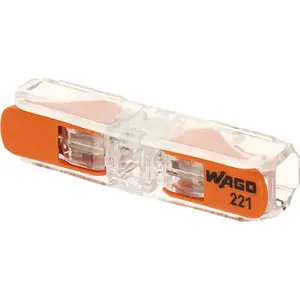 Wago Terminal Block 221-2411*P6 — Wago 221 Series Compact Splicing Connector, 2-conductor