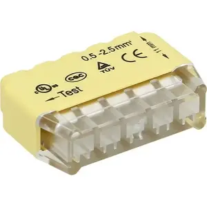 Spraudžveida savienojums 5-vadu ORNO OR-SZ-8004/5/10 vītnei 0,75–2,5 mm², IEC 300V/24A, 10 gab.