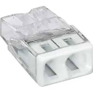 Wago SZYBKOZĻA 2273-202 savienotājs 2 x 0,5–2,5 mm² balts, 5 gab.