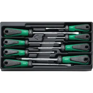 Screwdriver set STAHLWILLE 8-piece flat and Phillips (PH) with 3K handle, model 96489210