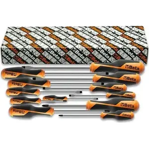 Screwdriver Set Beta Tools BE1263/S12 — 12-piece slotted and Phillips Betagrip