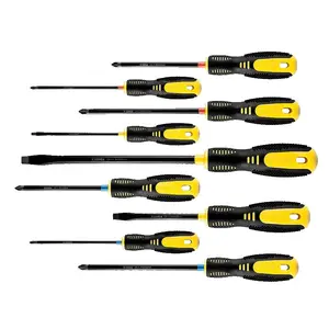 Screwdriver set Topex 9 pcs, model 39D930, assorted flat and Phillips tips, hand tool kit