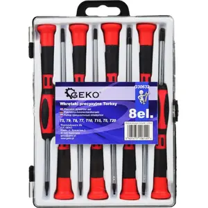 Screwdrivers GEKO precision Torx set, 8 pieces for mobile phones, model G30632