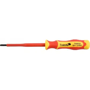 Insulated Flat Screwdriver Tvardy 4×100 mm VDE — model T00824