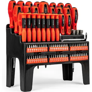 Bituxx screwdriver and bit set JBC-10100 — 100 pieces in stand