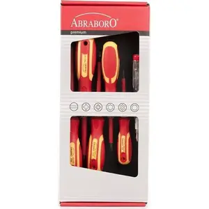 Screwdriver set Abraboro AB52006000 — 6-piece electrician's insulated screwdrivers (VDE certified)