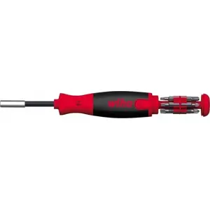 UN magnetic screwdriver with bit magazine LiftUp 25 1/4" (model WH 38605, 25 bits)