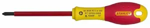 Screwdriver STANLEY FATMAX Pozi Insulated 100 mm, Pozidriv tip, red/yellow handle