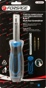 Screwdriver set Forsage sliding universal screwdriver L-200mm with bits PH1, PH2, SL4.5, SL5.5