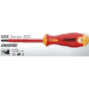 Screwdriver FELO Ergonic VDE insulated PZ3 1000V 150 x 8 mm (model 41530490)