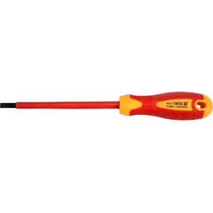 Manual screwdriver YATO YT-2818, 125 mm shaft, flat tip, red/yellow handle