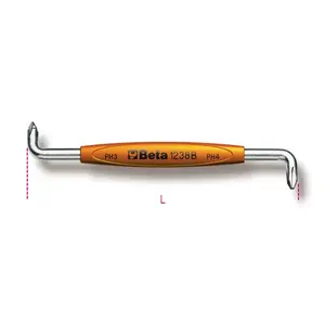 Angle Two‑Way Phillips Screwdriver Beta Tools Philips PH1‑PH2 125 mm (model 1238B-1-2)