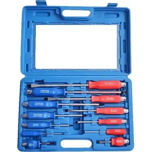 Impact screwdrivers Silver set 12 pcs model 10873 — assorted tips, hand-driven striking tools