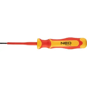 Insulated Flathead Screwdriver NEO tools 0.4x2.5x75 mm 1000V (04-130)