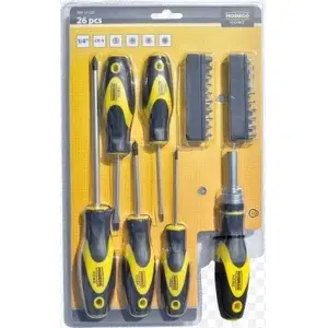 Screwdriver Set MODECO MN-11-022 — 26 pcs with Ratchet and Interchangeable Bits