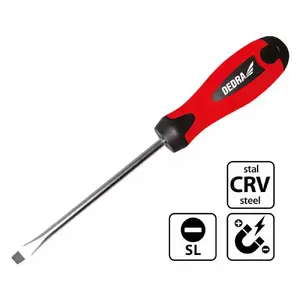 Manual screwdriver Dedra 06A003, flat tip, 100 mm length