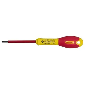 Manual screwdriver STANLEY FATMAX 1-65-411 — Standard slot tip, single, red/yellow handle
