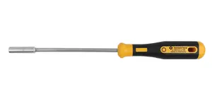 Трещотка (socket wrench) Usorteret 6-105, насадка 5,5 мм, шарнирная рукоять, стержень 23,5 см, чёрно‑жёлтая