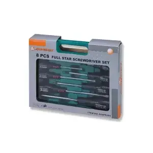 Screwdriver set Jonnesway D04PP08S — 8-piece CR-MO-V flat and Phillips with case