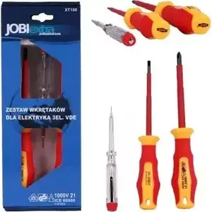 Screwdriver set JOBIextra XT108 – 3-piece insulated screwdrivers for electricians