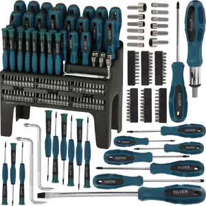 Screwdrivers Silver set 100 pcs (model 11591) — assorted hand screwdrivers