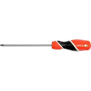 Straight screwdriver YATO YT-25943 — single Pozidriv tip, polypropylene/TPR handle (black/red)