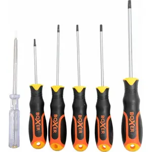 Skrūvgriežu komplekts BOXER TORX 6 daļas, TORX skrūvgrieži, rokas instrumentu komplekts