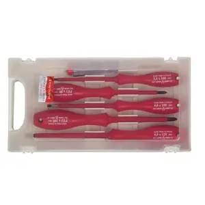 Insulated Electrician Screwdriver Set MEGA 10078 — 6-piece including 1000V-rated screwdrivers and voltage tester