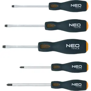 NEO tools impact screwdrivers set 5 pcs model 04-240 — manual screwdrivers for striking use