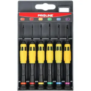 Manual screwdriver Proline 10225, 1 pc, Phillips/flat compatibility, steel shaft, ergonomic handle