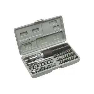Screwdriver Bits and Sockets Set with Holder 40 pcs, Top Tools 39D386 (MPN 4125)