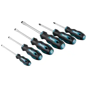 Manual screwdriver Makita E-10512 — pack of 6 pieces, hand tool for fastening and loosening screws