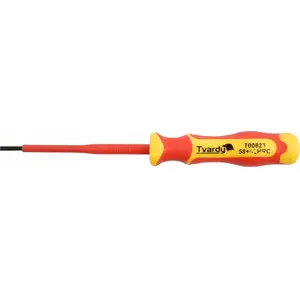 Insulated Flathead Screwdriver Tvardy 3x100 mm VDE T00823